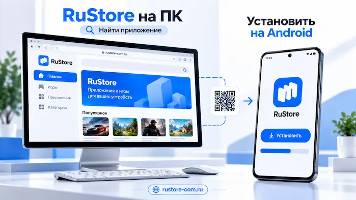 RuStore на ПК и установка на Android